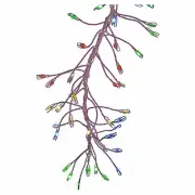 Holiday Bright Lights MICB-SLV-216-CLMUT Micro Big Seed Cluster LED Light Set,