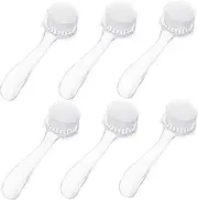 BATHVEVE 6 Pack Nail Cleaning Brush Set Manicure Tools Horn Handle Fingernail Brush Dust Brush Nail Cleaner Soft Bristles Skin-friendly Travel-friendly
