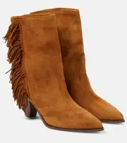 [Aquazzura] Aquazzura Marfa fringed suede ankle boots AU 9.5 brown