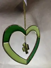 Shamrock sun catcher stain glass 3 leaf clover