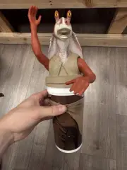 Vintage Jar Jar Binks Promotional Cup & Topper 1999 Pepsi Pizza Hut Cup New