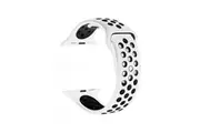 NewBee NB-WAT-38MMWB Sports Silicone Bracelet Strap Band For Apple Watch iWatch 38mm White/Black