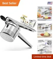 Potato Ricer Stainless Steel 15 oz Large Capacity Fluffy Mashed Potatoes