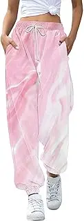 [Generic] Womens Pants Casual Work Pattern Pants Workout High Waisted Yoga Pants with Pockets Leopard Pant