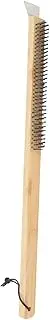 Generic Pizza Brush Pizza Slide Pizza Oven Brushes Pizza Oven Rake Pizza Pans Pizza Oven Brush with Stone Scraper Pizza Oven Brush Long Handle Oven Cleaner Brush Khaki Stainless Steel