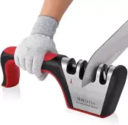 Knife Sharpener, MaQtarra 4 Stage Sharpening kit for Repair, Restore and Polish