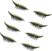 CANIGHT Dense False Eyelash Stickers Glitter Eyelash Decals Beauty Supply Individual Lashes for Stage Makeup