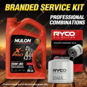 Ryco Oil Filter Nulon 5L XPR15W40 Eng. Oil Kit for Mitsubishi Colt Cordia HG BA