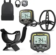 [hazlewolke] Professional Metal Detectors with 11 Inch Waterproof Coil & Headphone, Lightweight Metal Detector Kit for Adults, Performance Gold Detector with Muti Modes, Pinpoint Function-TX850