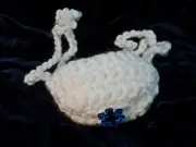 New Hand Crocheted Sparkly White NOSE WARMER Winter Sports Clothing Unisex