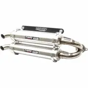 Trinity Racing Stage 5 Dual Slip-Ons-Brushed for 2016-2018 Polaris RZR XP Turbo