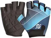 Nivia Crystal Gym Gloves, Large, Navy Blue|‎Polyurethane, Leather gloves|Exercise and Fitness gloves