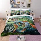 Barracuda Green Doona Quilt Duvet Cover Set Single/Double/Queen/King Bed Linen