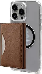 TDN Magnetic Phone Wallet Slim Minimalist Wallet with Money Strap Case iPhone Stand Card Holder, BROWN, Comfortable feel and versatile