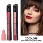 5-IN-1 Lip Gloss Set Velvet Texture Lipstick Matte Feel Portable Multiple Color