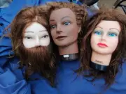 (3 lot) Salon Training Mannequin Heads Hair Art Cosmetology Men/Women Practice