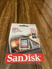 New - OEM Genuine SanDisk 8GB Ultra SDHC I Memory Card - Class 10 - 40 MB/s