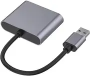 USB to VGA Adapter Cable - Computer TV Converter USB to VGA Cable | Entertainment Display Video Cord Laptops Tablets Solution for Movies, Meetings