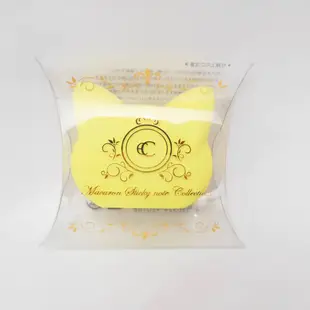 【現貨】日本進口文具 馬卡龍黃色 可愛貓咪造型便利貼 便條紙  學用品/辦公用品｛長紘文創｝推薦好物