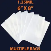 1.25Mil 6" X 8" | LDPE Clear Flat Poly Bags, Flexible & Durable | Multiple Bags