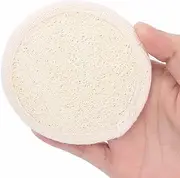 Natural Loofah Sponge Facial Body Scrubber, Effective Shower Scrub Exfoliating Body Scrubbers Bath Loofa Sponge Pad for Men Women Shower(White)