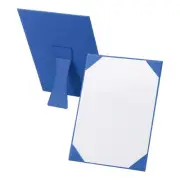 11x8.5 Certificate Holder with Stand, Document Holders Vertical, Blue