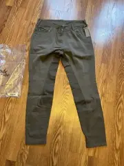 New Goode Rider Womens 36L breeches Gray- Full Seat