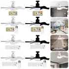 40W Creative Fan Lamp LED Light Ceiling Fan with Remote Control for Home Bedroom