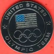 Nice Undated Black USA Olympic Team NOC Prototype Pin