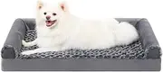 Dog Beds for Puppy, Washable Cover and Memory Egg Foam Padding, Dog Sofa Bed with Non-Skid Bottom & Waterproof Lining, Corrective Design and Cozy Plush Surface (121 * 76*(10+8) cm)