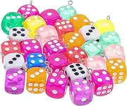 [KALLORY] Earring Diy Pendants Resin Dice Keychain Charms 30pcs Mixed Resin Pendants for Jewelry Making
