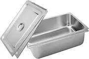 SOGA 2X Gastronorm GN Pan Full Size 1/1 GN Pan 20cm Deep Stainless Steel Tray with Lid