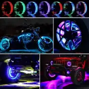 For Truck Car 4x 15.5'' RGB Wheel Ring Lights LED Light Rim Lights Bluetooth APP