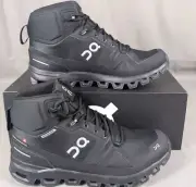 On Cloud Cloudrock Boots Womens 9.5 Black Waterproof Hiking Shoes