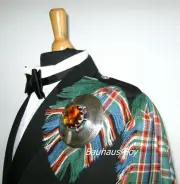 FLY PLAID TARTAN MACFARLANE ANCIENT HTG 16oz WORSTED WOOL KILT MADE IN SCOTLAND