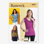 Chic Cowl Neck Top Sewing Kit - Sizes 8-16, Multicolor (Code B6847)