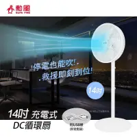 在飛比找蝦皮購物優惠-勳風 14吋 DC【充電式】 USB電扇 循環扇 充電風扇 