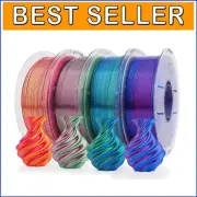 Silk Multi-Color PLA 3D Printing Filament Bundle 1.75mm - 4kg Total Weight