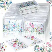 50 Pack Spring Flower Pocket Tissues Individual Packs Tulips Floral Pocket Facia