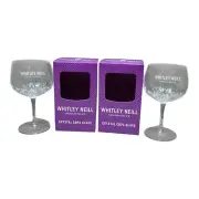 Set of 2 Whitley Neill Balloon Gin Glasses – Crystal Cut Copa Style NEW