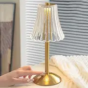 Cordless Table Lamp, Rechargeable Battery Operated Lamp, LED Touch Lamp, 3 Color Dimmable and Adjustable Brightness, Nightstand Lamp, Bedside Lamp, Rose Lamp Vintage Gifts (Romantic Table Lamp)
