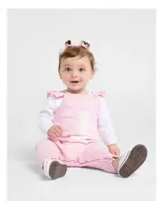 [Peter Rabbit] Jacquard Knitted Overall in Pink