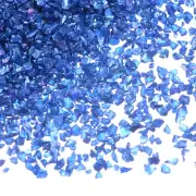 100g Crushed Glass Chips 0.5-2.5mm Irregular Broken Sprinkles Glass, Navy Blue