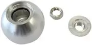 Aeroflow Bare Silver Shifter Gear Knob No Insert No Button 1/2"-20 - AF72-9905