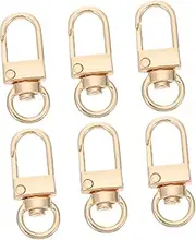 Angoily 15Pcs Lobster Claw Clasps Key Ring Clips for Handbags Pet Leashes DIY Crafts Lightweight Durable Metal Snap Hooks for Keychains Beading Projects Shiny Finish