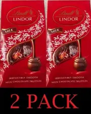 2x NEW Lindt Lindor MILK CHOCOLATE Truffles 5.1 oz Bag - FREE SHIP - 2 PACK
