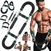 Arm Twist - 40-110 lbs Adjustable U-Shaped Chest Expander, Detachable Portable Power Bar for Full Body Workout at Home/Gym/Travel