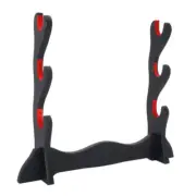 Japanese Samurai Sword Holder Stand Katana Tanto Saber Rack Velvet Padded 3 Tier