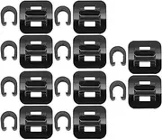 QANYEGN 10Set Bike Cable Base, Aluminum Fuel Line Mount, Cycling Brake Cable Line Fixed Base with C Clips Buckle