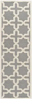 Safavieh Cambridge SILVER / IVORY Wool Runner 2'-6 x 12' - CAM125D-212